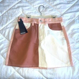 Pink Colorblock Skirt